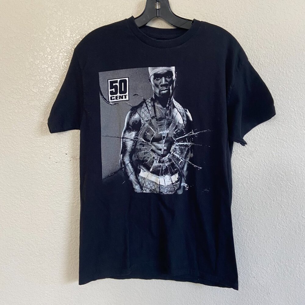 50 Cent Get Rich Die Tryin 20 Years Later Tour Graphic T-Shirt Black Merch Med